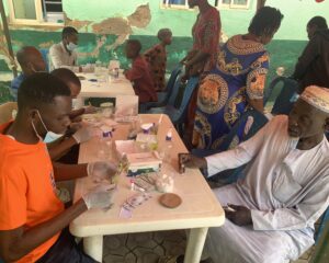A Man about to be screened at Mararaba